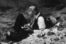 Naturalist John Muir in the Petrified Forest in eastern Arizona in 1905.