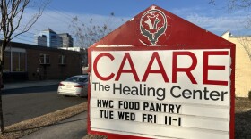 The Healing with CAARE sign outside its office on Broadway Street in downtown Durham. It was founded in 1993 as Durham's first free comprehensive community health clinic, focusing on patients HIV and AIDS.