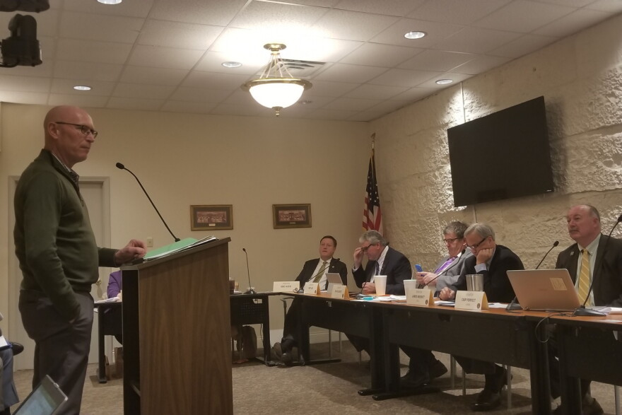 Osborn Seed President Dan Osborn testifies to the Senate Commerce and Technology Committee on legalizing commercial hemp production in Indiana.