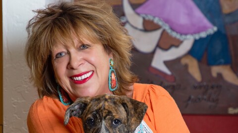 Nancy Silver and her sister Betsy's dog, Oliver.
