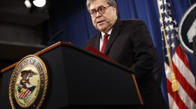 Attorney General William Barr speaks about the release of a redacted version of special counsel Robert Mueller's report during a news conference, Thursday, April 18, 2019, at the Department of Justice in Washington. (AP Photo/Patrick Semansky)