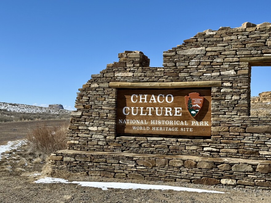 An entrance way to Chaco Culture National Historical Park in New Mexico.