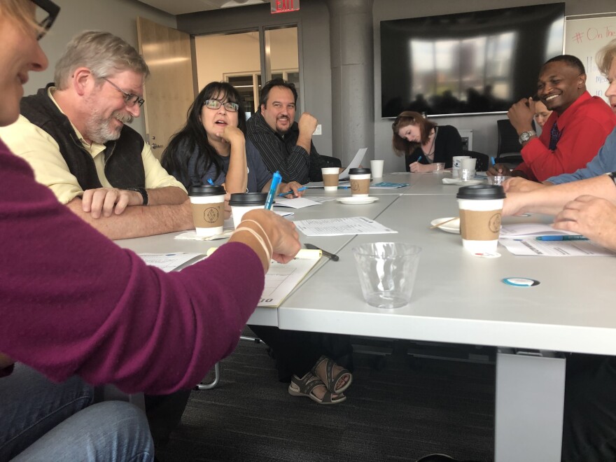 A photo of the attendees at the Akron On The Table discussion.