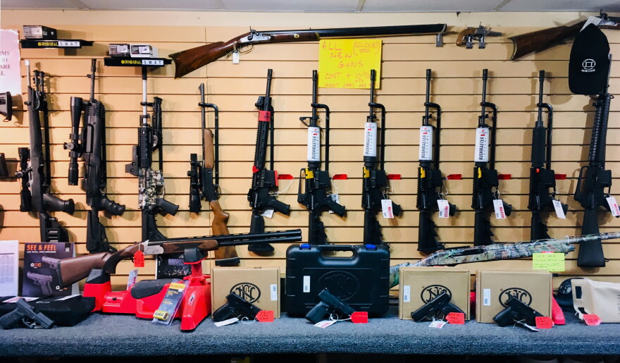 Weapons for sale at Mad River Armory and Range in Springfield.