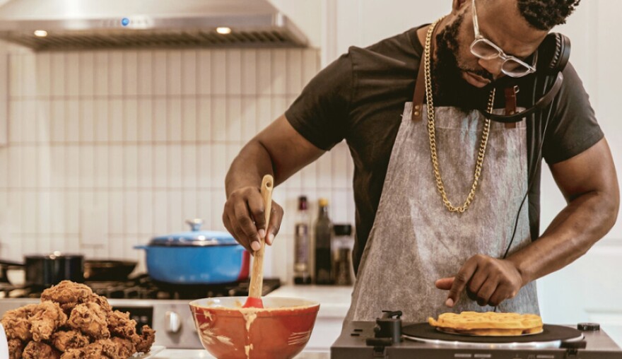Chef Scotty Scott puts his own spin on chicken and waffles in a new cookbook, Fix Me A Plate.