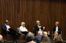 University of Illinois President Timothy Killeen and Chancellors Charles Isbell, Marie Lynn Maranda and Janet Gooch at UIS during their 2026 Invested in Illinois tour.