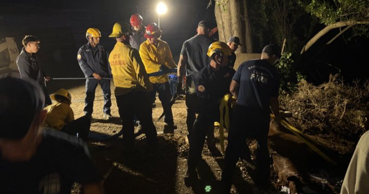 Santa Barbara County firefighters make unusual rescue on San Marcos Pass