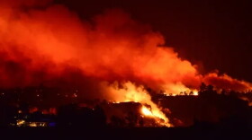 The Park Fire burning.