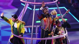 Ringmaster Jonathan Lee Iverson performs in the closing number on the final day of the Ringling Bros Barnum and Bailey Circus in Uniondale, New York.