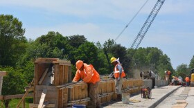 Construction on the I-77 toll lanes and related projects like this bridge is continuing.