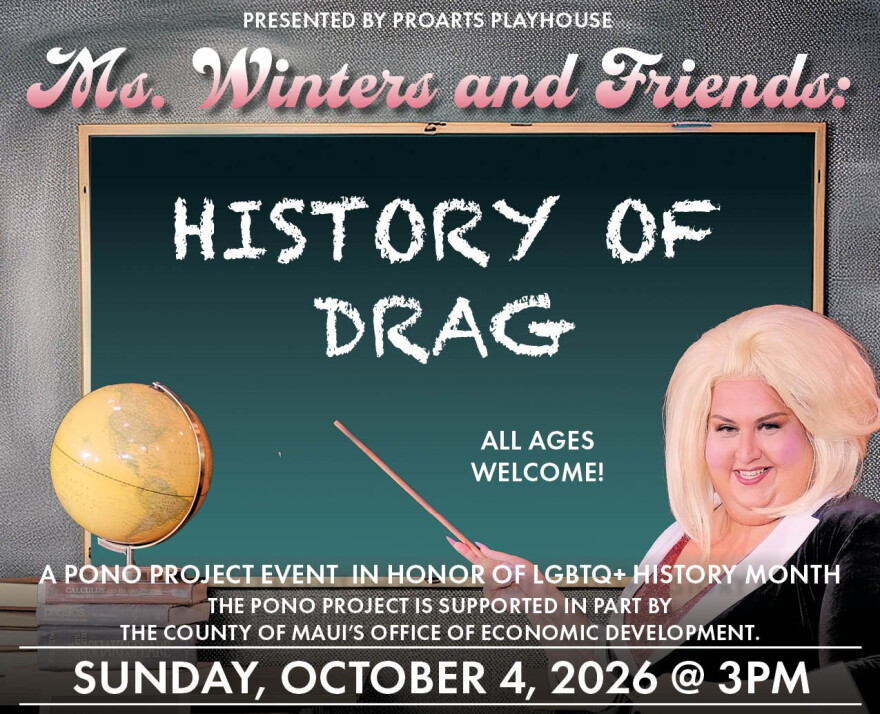 Ms. Winters presents the History of Drag at Pro Arts Theater.