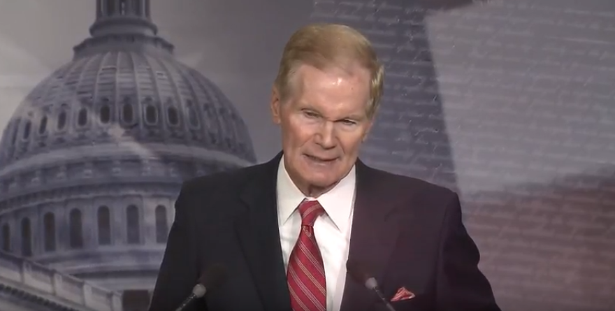 U.S. Sen. Bill Nelson (D-FL) speaking to reporters Monday