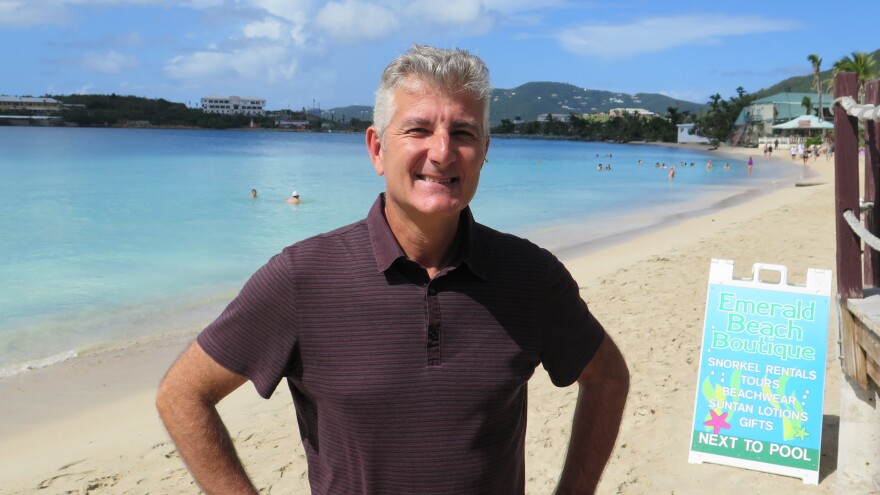 Joel Kling manages the 90-room Emerald Beach Resort on St. Thomas.