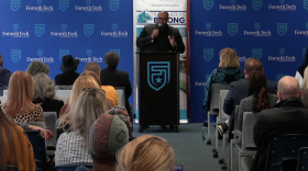Forsyth Technical Community College kicked off an event series honoring the life and legacy of Dr. Martin Luther King Jr. on Monday with a motivational speech given by local pastor Allen Griffin. (Screenshot courtesy of Forsyth Technical Community College)