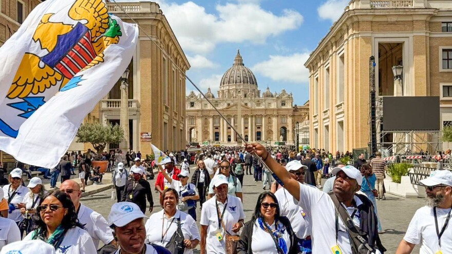 Pictured: Virgin Islanders in Rome during the Catholic Church’s declared Year of Hope.