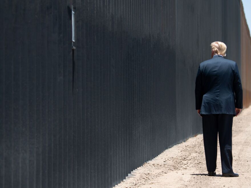 President Trump last visited his border wall — one of his signature election promises — in Arizona in June.