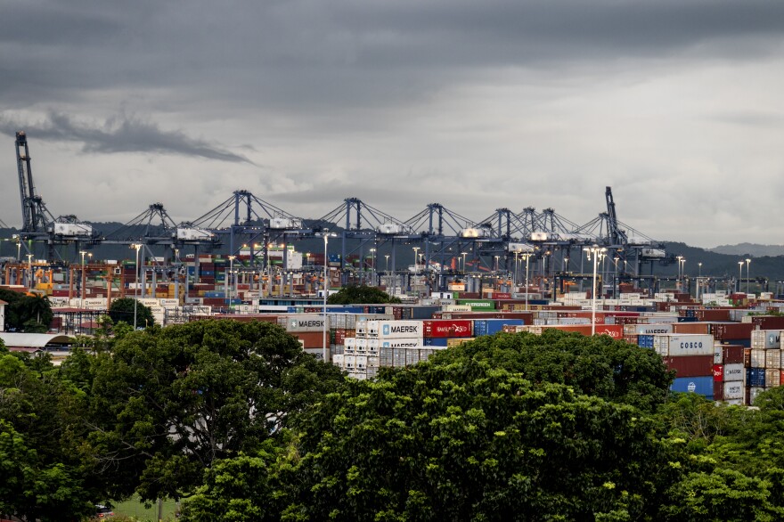 Containers in the Panama Canal.
