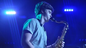 Badbadnotgood saxophonist Leland Whitty performs with the group at the NXNE Festival in June 2012. (weeklydig/Flickr)