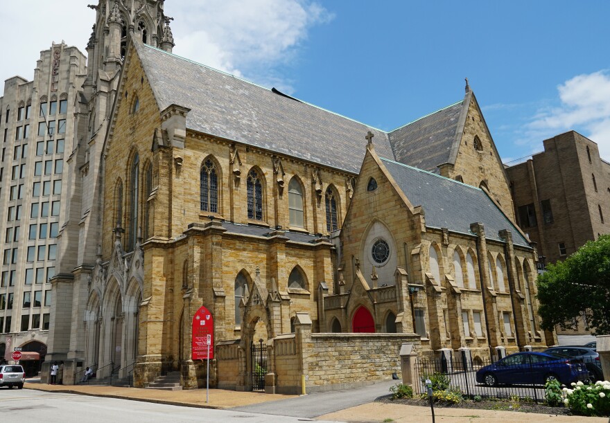 Christ Church Cathedral in downtown St. Louis opens its doors on weekdays and during weekend services to provide a place for the homeless to escape the summer heat.