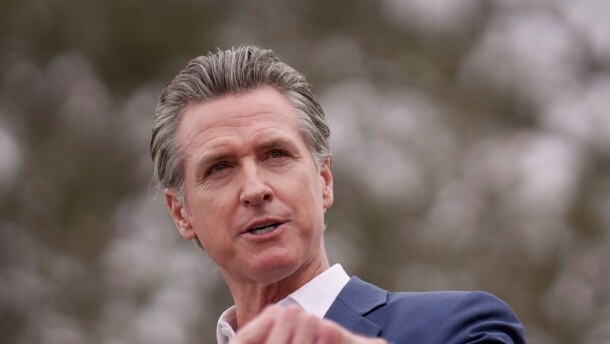 California Gov. Gavin Newsom speaks during a press conference in Los Angeles, Wednesday, Sept. 25, 2024.