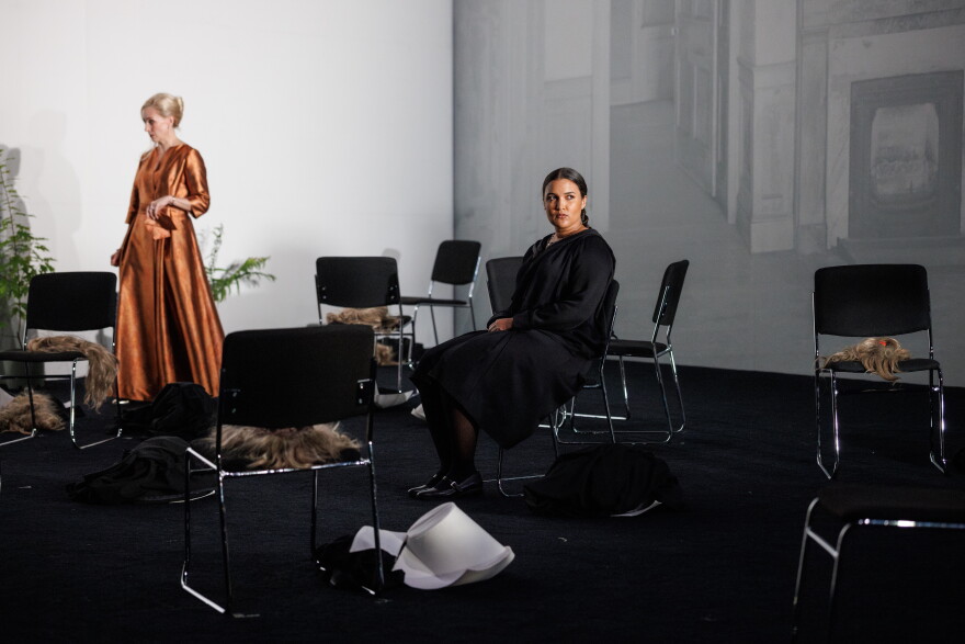 Tina Benko as Ms. Venable and Mikaela Bennett as Catherine Holly in the operatic production of 'Suddenly Last Summer.'