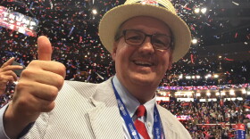 Larry Staub on the floor of the 2016 Republican National Convention in Cleveland.