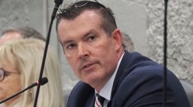 Sen. Aaron Freeman, R-Indianapolis, leads a committee meeting on Tuesday, March 25, 2025.