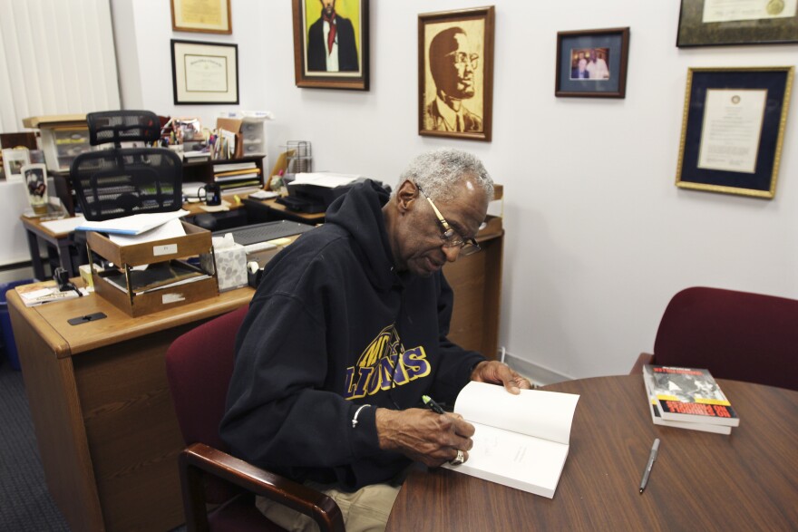 Howard Fuller in his Marquette University office.