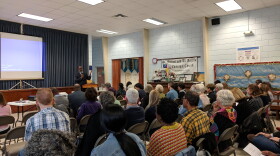Byron Greene with St. Michael and All Angels Parish speaks to the Remembrance Project group at Saturday's meeting.