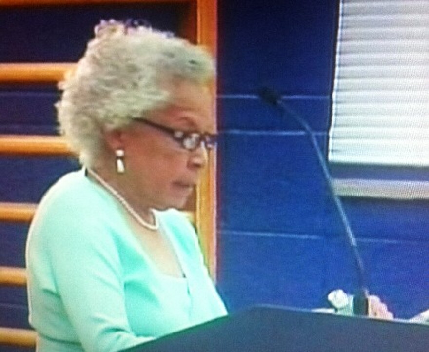 Jane Malone speaks to board
