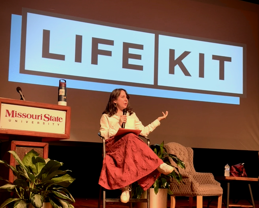 Marielle Segarra speaks to the Public Affairs Conference at Missouri State's Plaster Student Union