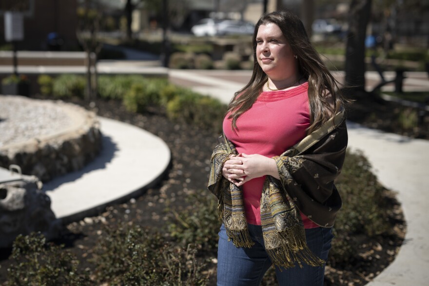 Internal Revenue Service employee Dixie Warden poses for a photograph on Saturday, Feb. 24, 2024, at Mary Kyle Hartson City Square Park in Kyle, Texas. Warden is quick to say she's “not a numbers girl.” But as the very first user of the government's free new electronic tax return filing system, Warden reports she completed her taxes this year using the program in about an hour.