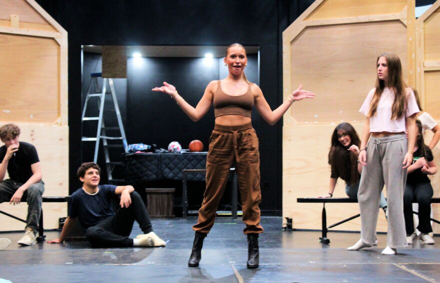 Halle Heckman in rehearsal as Chris in 'Carrie the Musical'