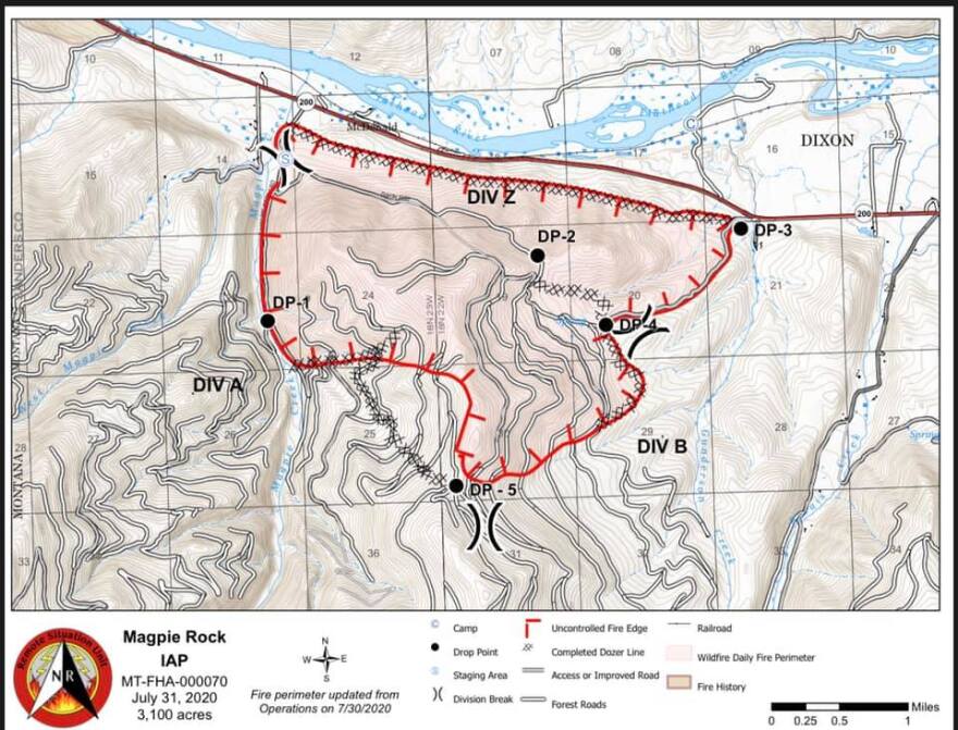 Montana Wildfire Update For July 31 2020 Montana Public Radio Montana Wildfire Map 2022