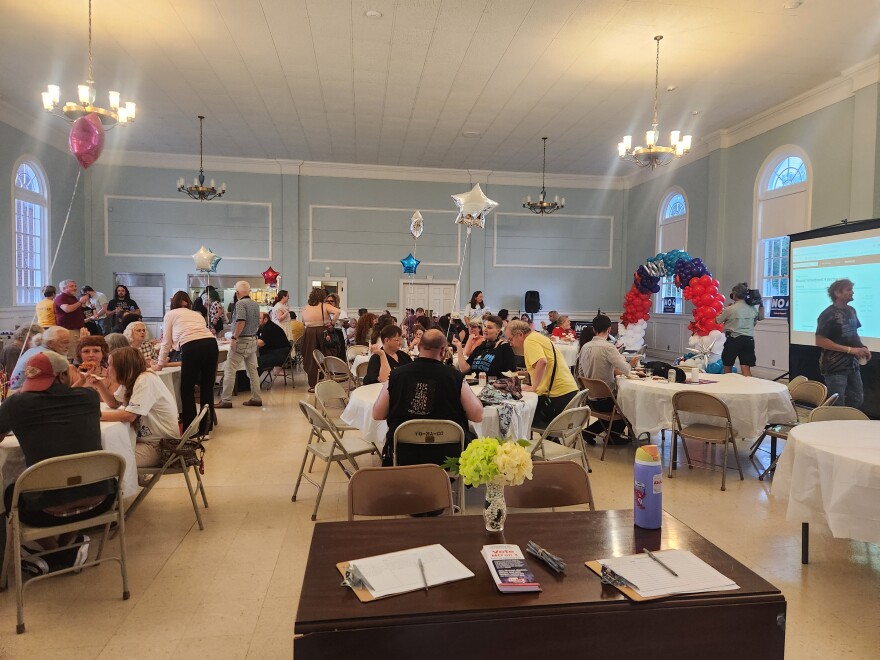 A watch party for Amendment 4 hosted by Protect Majority Rule Missouri in Springfield, Mo. on Tuesday, August 4, 2026.