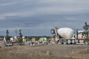 Crews contracted for the Minnesota Department of Transportation's Highway 197 project lay concrete near Bemidji's Menards on Sept. 3, 2026.