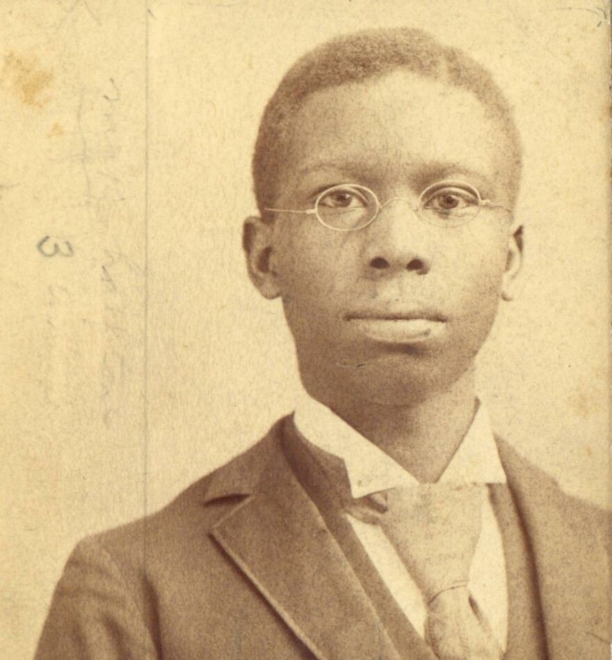 Portrait of young Paul Laurence Dunbar with Glasses