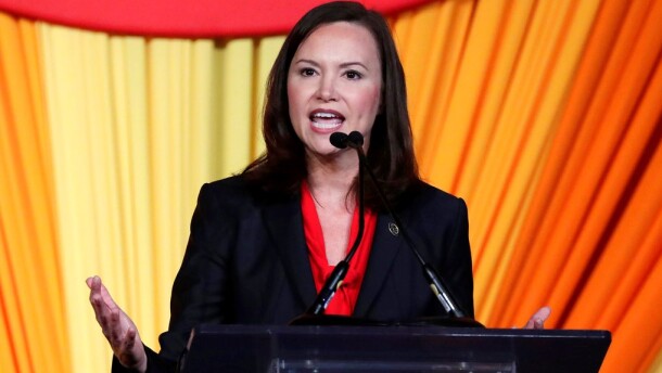 Ashley Moody, candidate for attorney general, speaks at the Republican Sunshine Summit Friday, June 29, 2018, in Kissimmee.