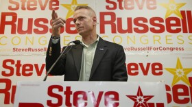 Incumbent U.S. Rep. Steve Russell, R-Oklahoma, following his victory in Tuesday's primary election over conservative challenger Frank Volpe. Russell will face the winner of the Democratic primary runoff and Libertarian Zachary Knight.