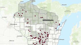 Map of wildfires around Wisconsin as of March 30th