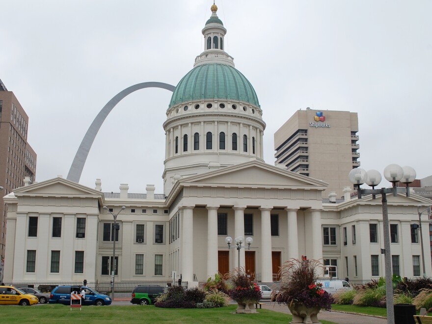 The Gateway Arch and the Old Courthouse, where the Dred Scott slavery case was tried, are part of the Jefferson National Expansion Memorial and have been closed as a result of the shutdown.