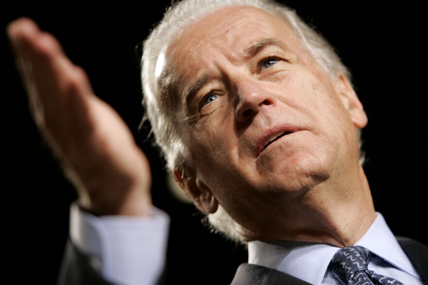 Biden speaks during the Democratic National Committee Winter Meeting in Washington on Feb. 3, 2007. There, he expressed regret for describing presidential rival Barack Obama as an articulate and clean African-American.