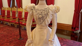 A reproduction of a ball gown worn by Princess Kaʻiulani, Hawaiʻi's last princess, was unveiled at ʻIolani Palace on Oct. 17, 2026.