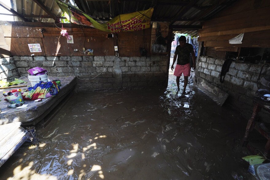 <strong>Oct. 26:</strong> Miguel Cantu shows the destruction of his home and belongings, in the wake of Hurricane Otis in Acapulco, Mexico.