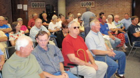 A scene from the controversial community meeting a couple weeks ago.
