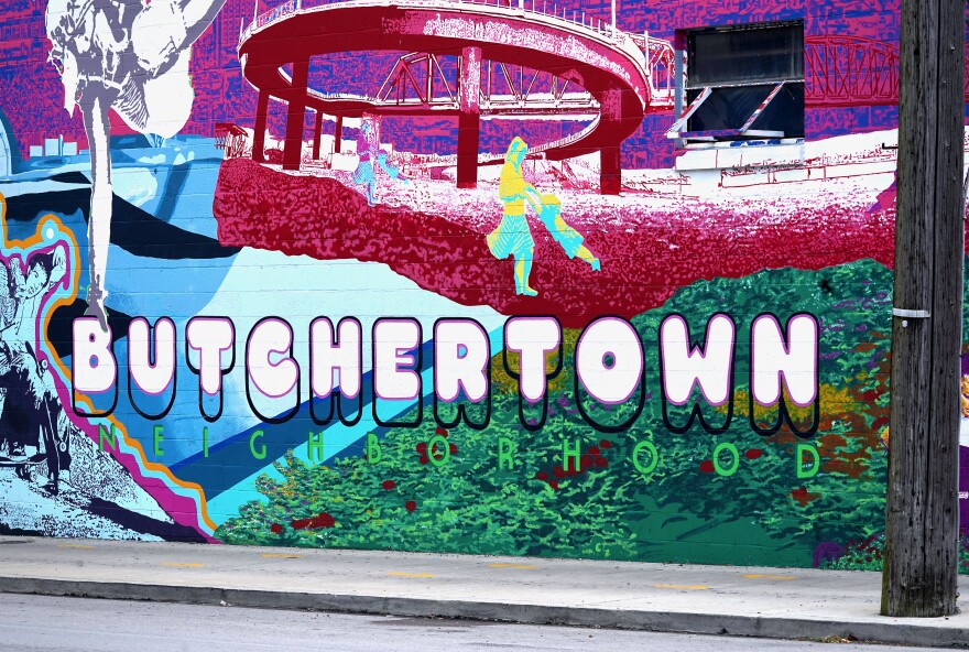 A mural in Louisville's Butchertown neighborhood on July 29, 2020.