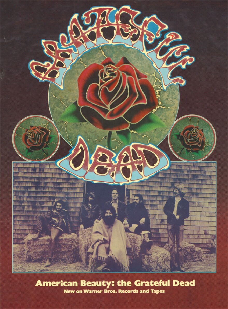 A promotional poster for The Grateful Dead's 1970 album <em>American Beauty</em>.