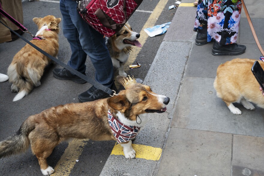 <strong>June 2:</strong> People celebrate the Queen's Platinum Jubilee at a street party in Colombia Road, Tower Hamlets, in London.