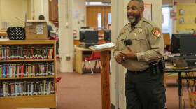 Guilford County Sheriff Danny Rogers, pictured here speaking at Page High School in March, 2019.