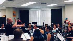 Rehearsal of Central Florida Sounds of Freedom Band &amp; Color Guard, led by Chris Green, artistic director.